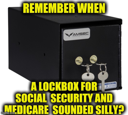 Well, we were warned | REMEMBER WHEN; A LOCKBOX FOR SOCIAL  SECURITY AND MEDICARE  SOUNDED SILLY? | image tagged in trump,payroll tax,social security,medicare,memes,2020 | made w/ Imgflip meme maker