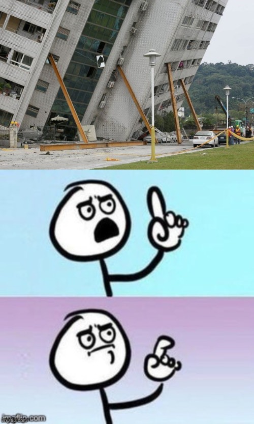 Leaning building | image tagged in memes,falling building held up with sticks,building,stick figure,like and share | made w/ Imgflip meme maker