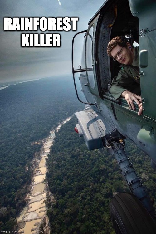 Rainforest killer | RAINFOREST KILLER | image tagged in rainforest,killer,globalwarming | made w/ Imgflip meme maker