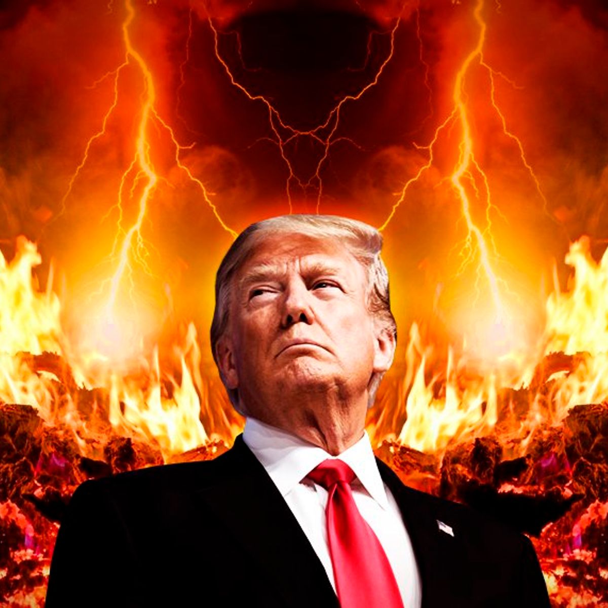 High Quality Donald Trump Hell Satan Blank Meme Template