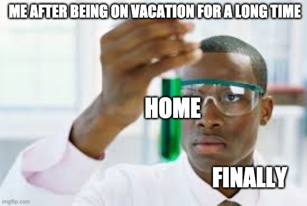 Finally home | ME AFTER BEING ON VACATION FOR A LONG TIME; HOME; FINALLY | image tagged in finally | made w/ Imgflip meme maker