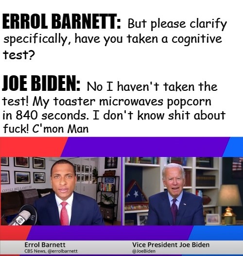 High Quality Joe Biden Cognitive Test Blank Meme Template