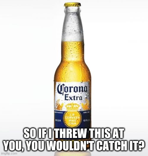 Corona Meme | SO IF I THREW THIS AT YOU, YOU WOULDN'T CATCH IT? | image tagged in memes,corona | made w/ Imgflip meme maker