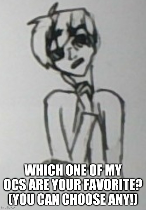 my oc who gets a lot of votes will have an ask blog | WHICH ONE OF MY OCS ARE YOUR FAVORITE? (YOU CAN CHOOSE ANY!) | made w/ Imgflip meme maker