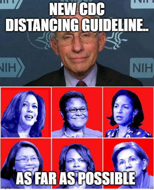 FAUCI | NEW CDC DISTANCING GUIDELINE.. AS FAR AS POSSIBLE | image tagged in destruction | made w/ Imgflip meme maker