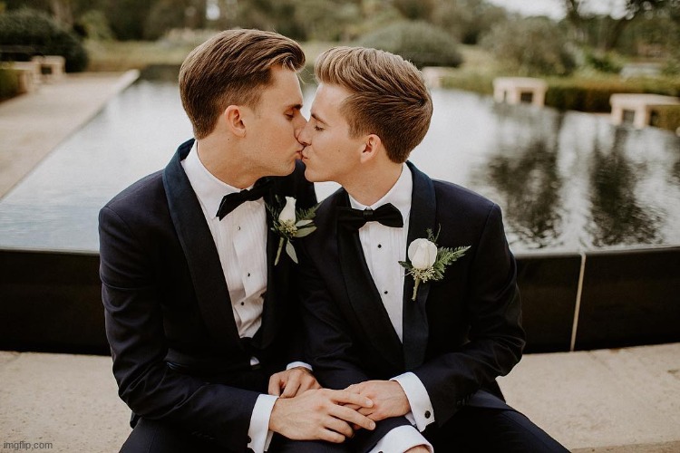 i just really felt like posting this, because these two guys are SOOOO cute togetherrrrrrr!!!!!!! | image tagged in gay marriage,lgbtq,so cute | made w/ Imgflip meme maker
