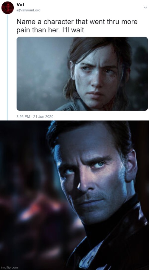image tagged in name one character who went through more pain than her,magneto,x men,the last of us,marvel comics,marvel | made w/ Imgflip meme maker