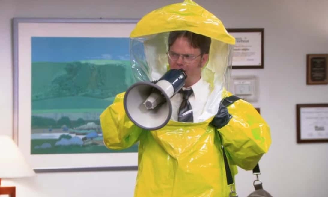 Dwight yellow suit Blank Meme Template