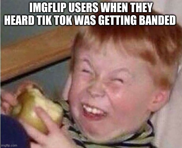making fun of | IMGFLIP USERS WHEN THEY HEARD TIK TOK WAS GETTING BANDED | image tagged in making fun of | made w/ Imgflip meme maker