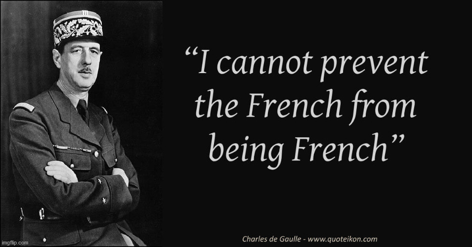 Words of Wisdom from Charles De Gaulle | image tagged in history,france,french,charles de gaulle,quotes | made w/ Imgflip meme maker