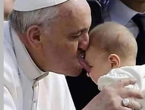 Pope licking Blank Meme Template