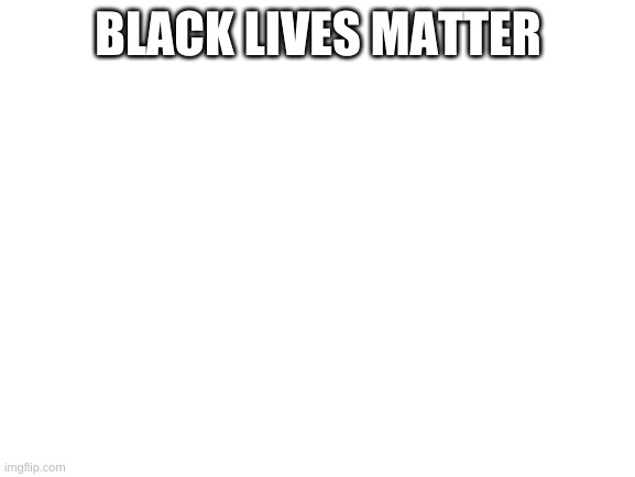 Blank White Template | BLACK LIVES MATTER | image tagged in blank white template | made w/ Imgflip meme maker