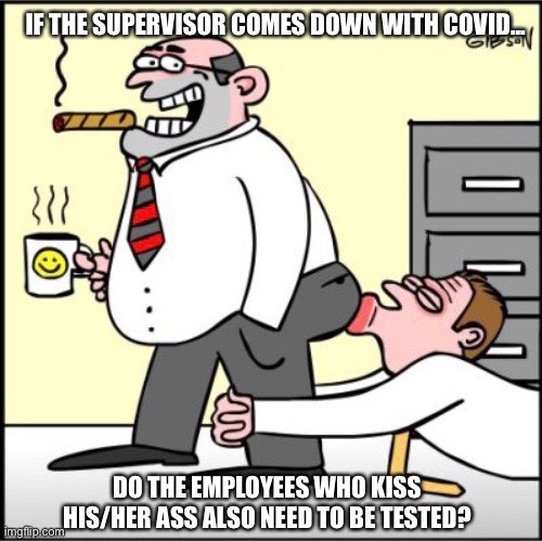 Boss covid | image tagged in covid-19,boss,employees,work | made w/ Imgflip meme maker