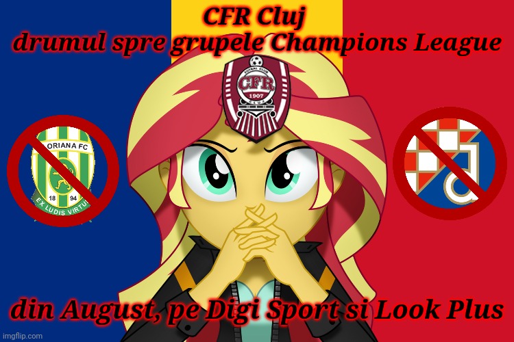 Hai in Champions League, Romania! | CFR Cluj 
drumul spre grupele Champions League; din August, pe Digi Sport si Look Plus | image tagged in memes,soccer,romania,cfr cluj,football,champions league | made w/ Imgflip meme maker