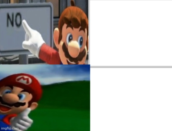 Mario Drakeposting | image tagged in mario drakeposting | made w/ Imgflip meme maker