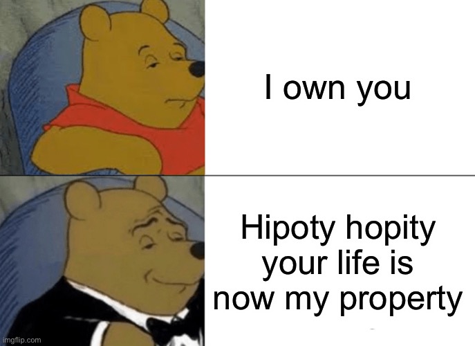 Does anyone else relate? | I own you; Hipoty hopity your life is now my property | image tagged in memes,tuxedo winnie the pooh,comedy,life,hentai,first page | made w/ Imgflip meme maker