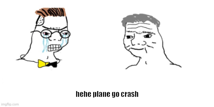 Hehe something brrr | hehe plane go crash | image tagged in hehe something brrr | made w/ Imgflip meme maker