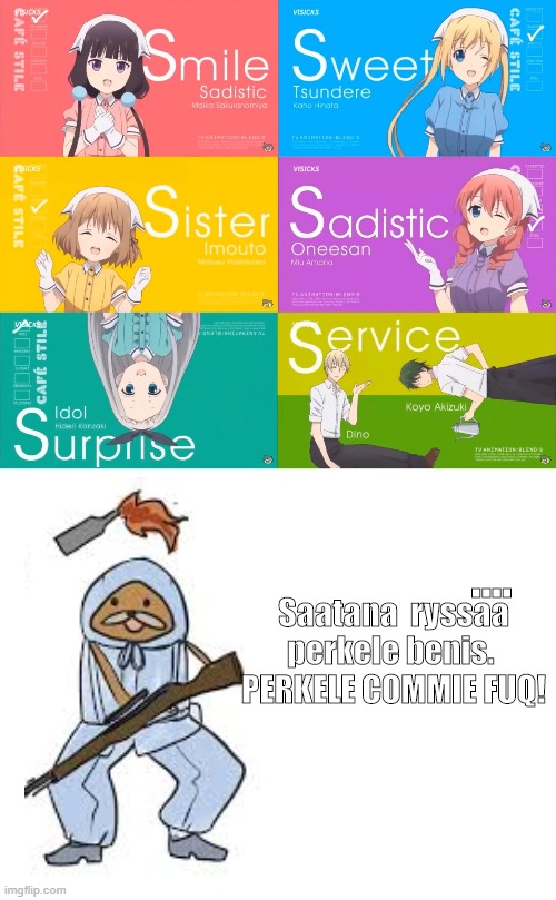 Finnish Blend S | Saatana  ryssaa perkele benis.  PERKELE COMMIE FUQ! .... | image tagged in blend s op,finland,finnish bear,blend s | made w/ Imgflip meme maker