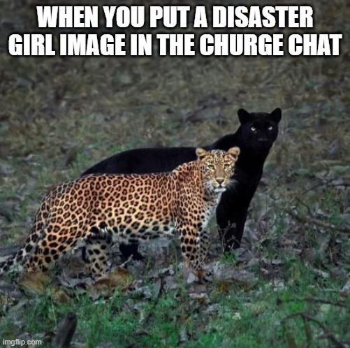 F | WHEN YOU PUT A DISASTER GIRL IMAGE IN THE CHURGE CHAT | image tagged in bad soul | made w/ Imgflip meme maker