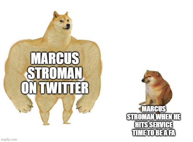 MARCUS STROMAN ON TWITTER; MARCUS STROMAN WHEN HE HITS SERVICE TIME TO BE A FA | made w/ Imgflip meme maker