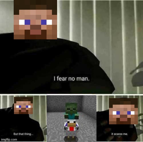i fear no man | image tagged in minecraft | made w/ Imgflip meme maker