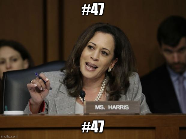 #47 | #47; #47 | image tagged in kamala harris | made w/ Imgflip meme maker