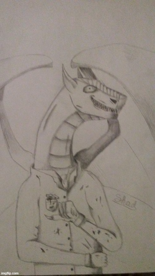 Roses are Red, Violets are Blue, I Have No Idea What I Drew, And Neither Do You! (Sorry for the blurriness). | image tagged in drawing,drawings,wtf,what is this,dragon guy,dragon | made w/ Imgflip meme maker