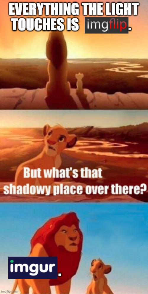 Simba Shadowy Place Meme | EVERYTHING THE LIGHT TOUCHES IS                   . . | image tagged in memes,simba shadowy place | made w/ Imgflip meme maker