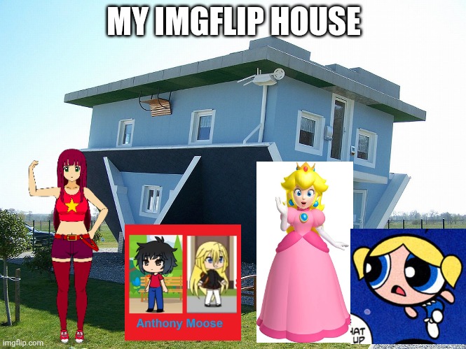 My new house | MY IMGFLIP HOUSE | image tagged in upside down house | made w/ Imgflip meme maker