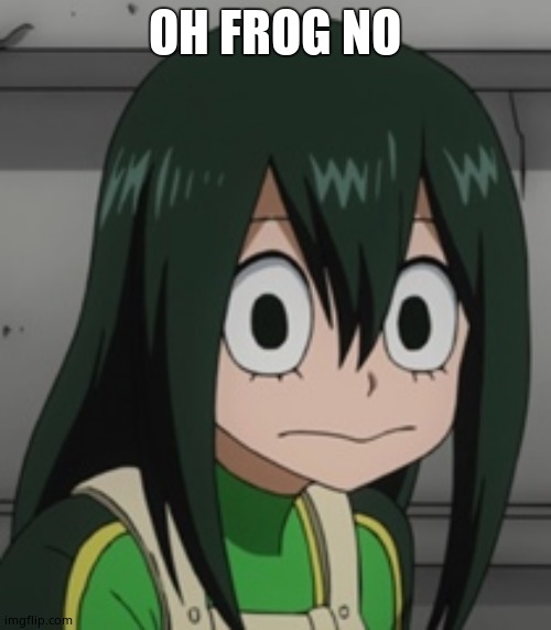 BNHA - Tsuyu “Froppy” Asui | OH FROG NO | image tagged in bnha - tsuyu froppy asui | made w/ Imgflip meme maker