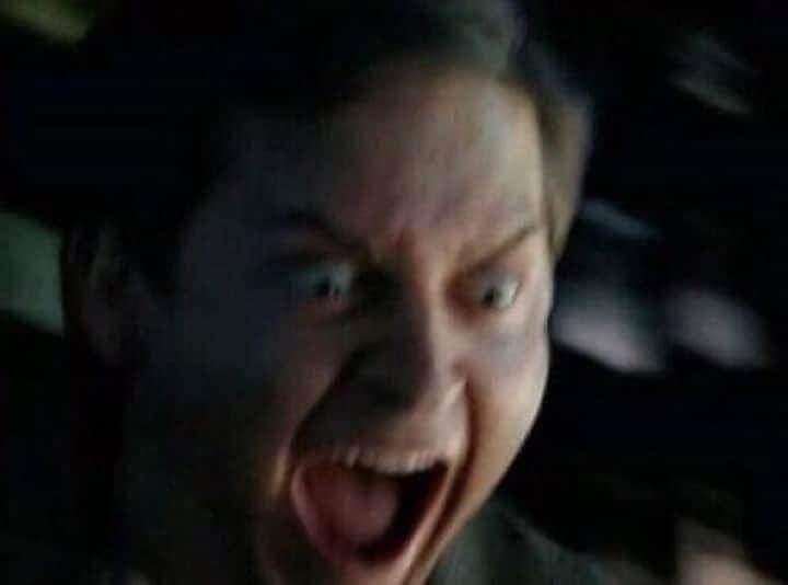 Screaming Peter Parker Blank Meme Template