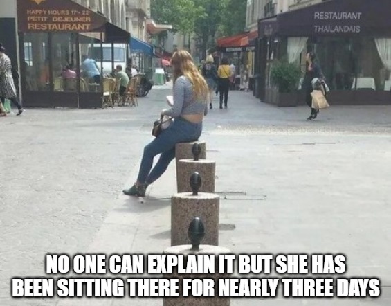 Sometimes she's excited but why | NO ONE CAN EXPLAIN IT BUT SHE HAS BEEN SITTING THERE FOR NEARLY THREE DAYS | image tagged in memes,fun,funny,funny memes,sex in the city,2020 | made w/ Imgflip meme maker
