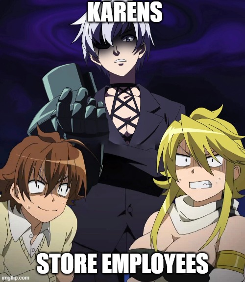 Karens again | KARENS; STORE EMPLOYEES | image tagged in karens,memes | made w/ Imgflip meme maker