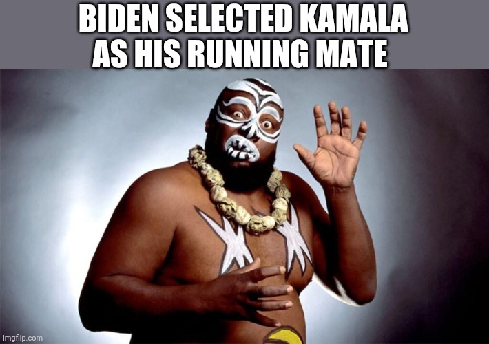 Politics | BIDEN SELECTED KAMALA AS HIS RUNNING MATE | image tagged in funny memes | made w/ Imgflip meme maker