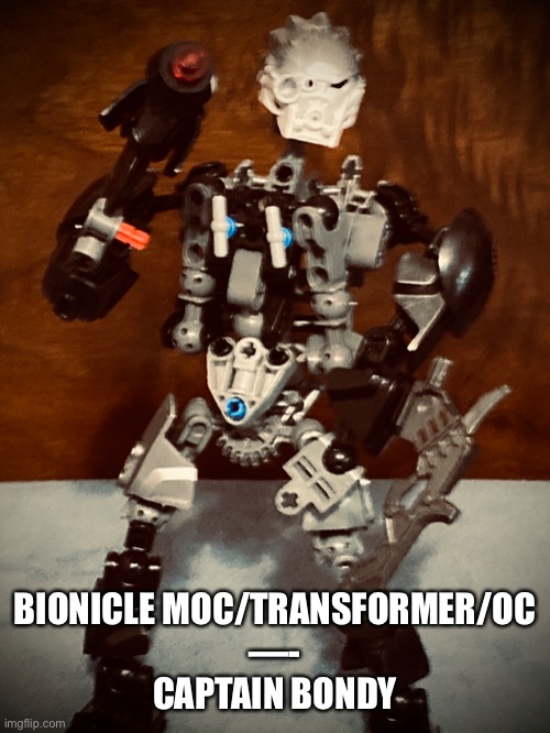 I have a lot of these so get ready... | BIONICLE MOC/TRANSFORMER/OC
—-
CAPTAIN BONDY | image tagged in bionicle,transformers,lego,soldier | made w/ Imgflip meme maker