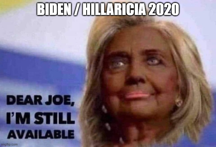 In case Kamala doesn't work out. | BIDEN / HILLARICIA 2020 | image tagged in hillary,kamala,joe biden,politics | made w/ Imgflip meme maker