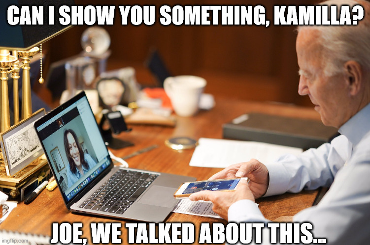 In Today's News | CAN I SHOW YOU SOMETHING, KAMILLA? JOE, WE TALKED ABOUT THIS... | image tagged in biden,creepy joe biden,kamilla,dick pic | made w/ Imgflip meme maker