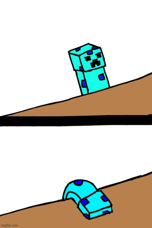 High Quality creeper face table Blank Meme Template