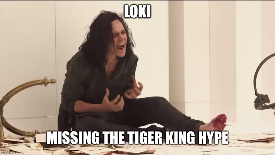 Loki cell | LOKI; MISSING THE TIGER KING HYPE | image tagged in loki cell,loki,thor,marvel | made w/ Imgflip meme maker