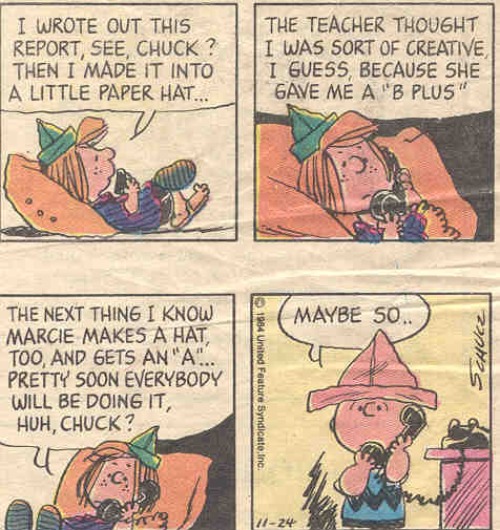 Paper Hats | image tagged in comics,charlie brown,fun,funny,memes | made w/ Imgflip meme maker