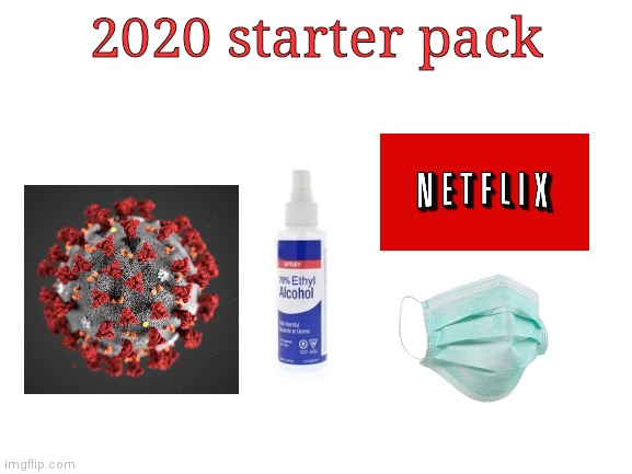 Blank White Template | 2020 starter pack | image tagged in blank white template | made w/ Imgflip meme maker