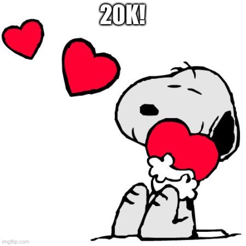 Happy Anniversary Snoopy | 20K! | image tagged in happy anniversary snoopy | made w/ Imgflip meme maker