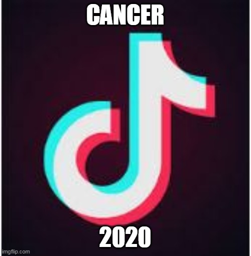 :/ | CANCER; 2020 | image tagged in tik tok | made w/ Imgflip meme maker