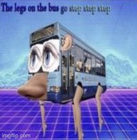 The legs on the bus go step step Blank Meme Template