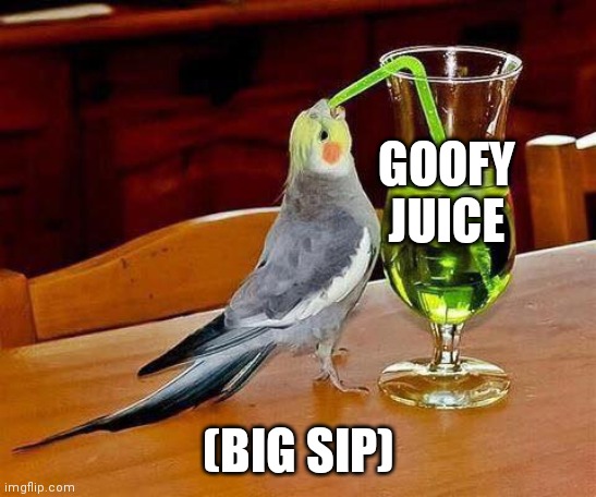 Big Sip | GOOFY JUICE; (BIG SIP) | image tagged in big sip | made w/ Imgflip meme maker