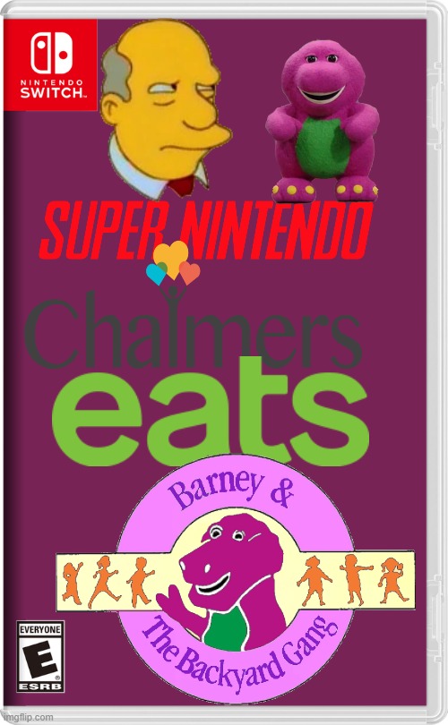 Nintendo Switch | image tagged in nintendo switch,barney the dinosaur,oh wow are you actually reading these tags,you're actually reading the tags,stop reading the | made w/ Imgflip meme maker
