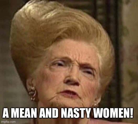 "Such A Nasty Woman” | A MEAN AND NASTY WOMEN! | image tagged in donald trump,nasty woman,trump supporters,unattractive,mary anne trump,ugly | made w/ Imgflip meme maker