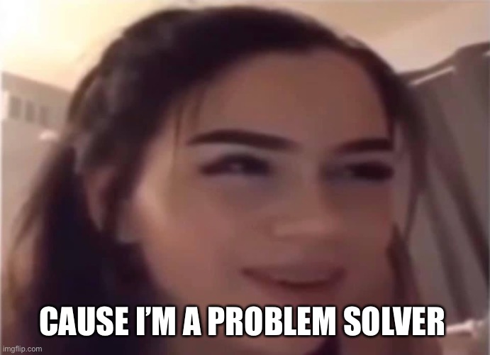 Problem Solver | CAUSE I’M A PROBLEM SOLVER | image tagged in problem solver | made w/ Imgflip meme maker