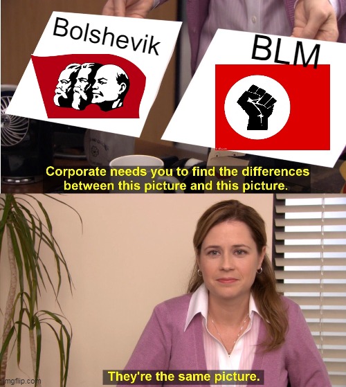 Bolshevik Lies Matter | Bolshevik; BLM | image tagged in memes,they're the same picture,blm,democrats,marxism,communism | made w/ Imgflip meme maker