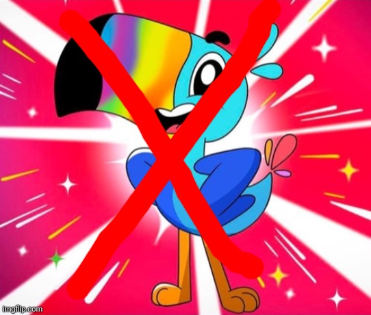 I hate the toucan sam redesign | image tagged in toucan with 2 mouths | made w/ Imgflip meme maker